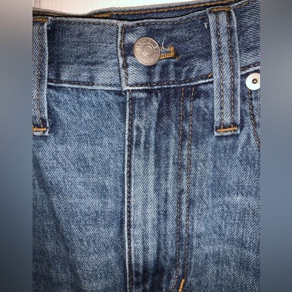 Madewell Rigid Denim A-Line Raw edge Skirt size 24 - Picture 3 of 11